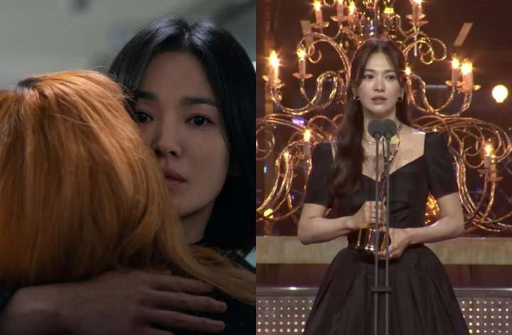 Song Hyekyo won the Daesang! And she's the first actress to receive this award at the Blue Dragon Series Awards 2023