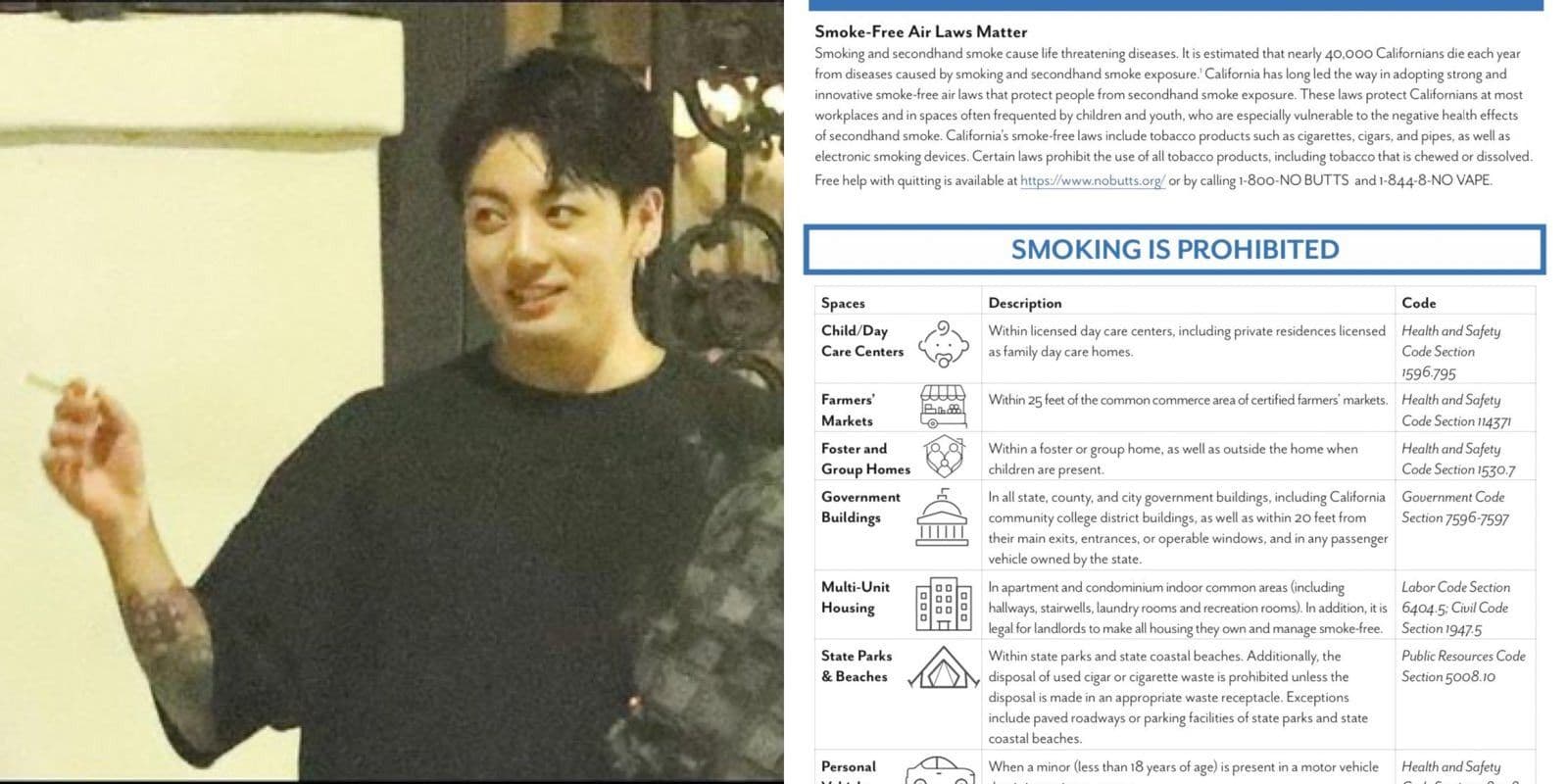【韓娛熱議】防彈少年團柾國是否在禁菸區抽菸引爭議！ 韓網拿出「真相證據」止謠言！