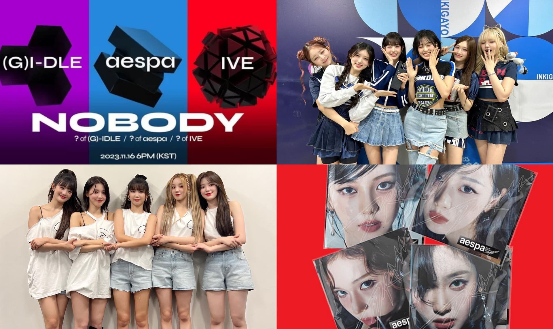 (G)I-DLE x aespa x IVE 四代女團夢幻連動！合作新曲《NOBODY》：「送給全球樂迷的禮物！」
