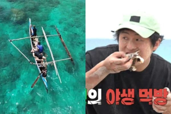 旗安84挑戰魚叉捕魚吃滿嘴沙！狂吃生魚片讓當地人都傻眼！
