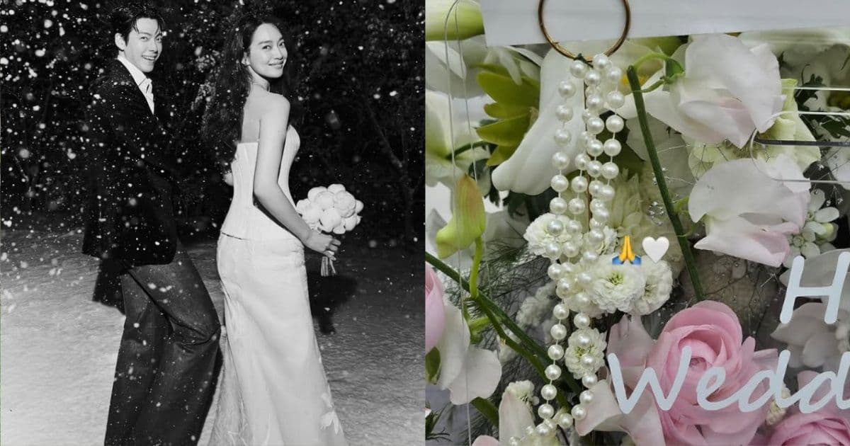 太犯規！申敏兒、金宇彬雪地絕美婚紗照曝光 婚禮現場花海浪漫爆表