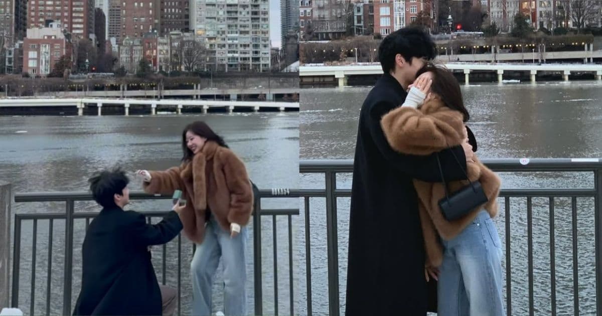 《換乘戀愛》情侶修成正果！紐約街頭下跪求婚　12月步入禮堂