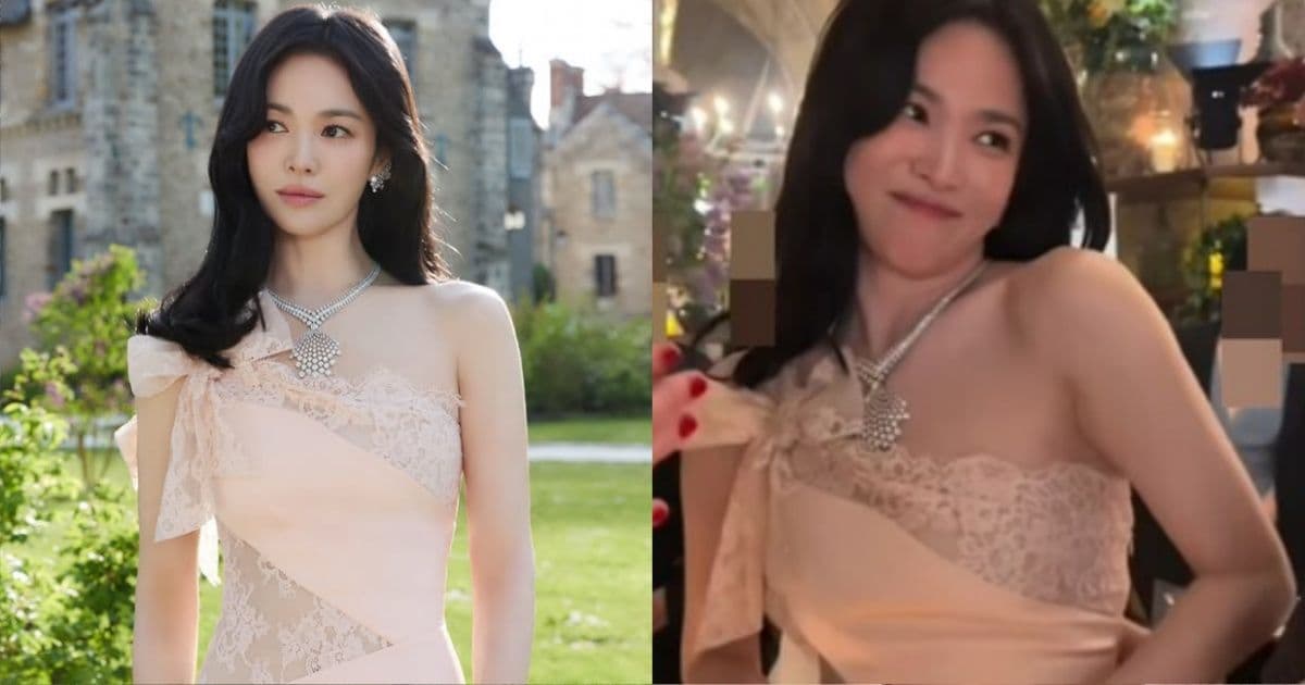 宋慧喬穿透視洋裝現身海外！罕見微醺撒嬌送「臉頰吻」 全網暈船