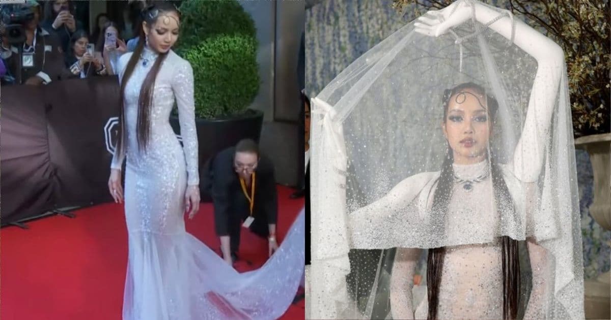 Lisa Met Gala透膚戰袍被嫌無聊！踏上紅毯完整造型曝光 網全改口：我懂了