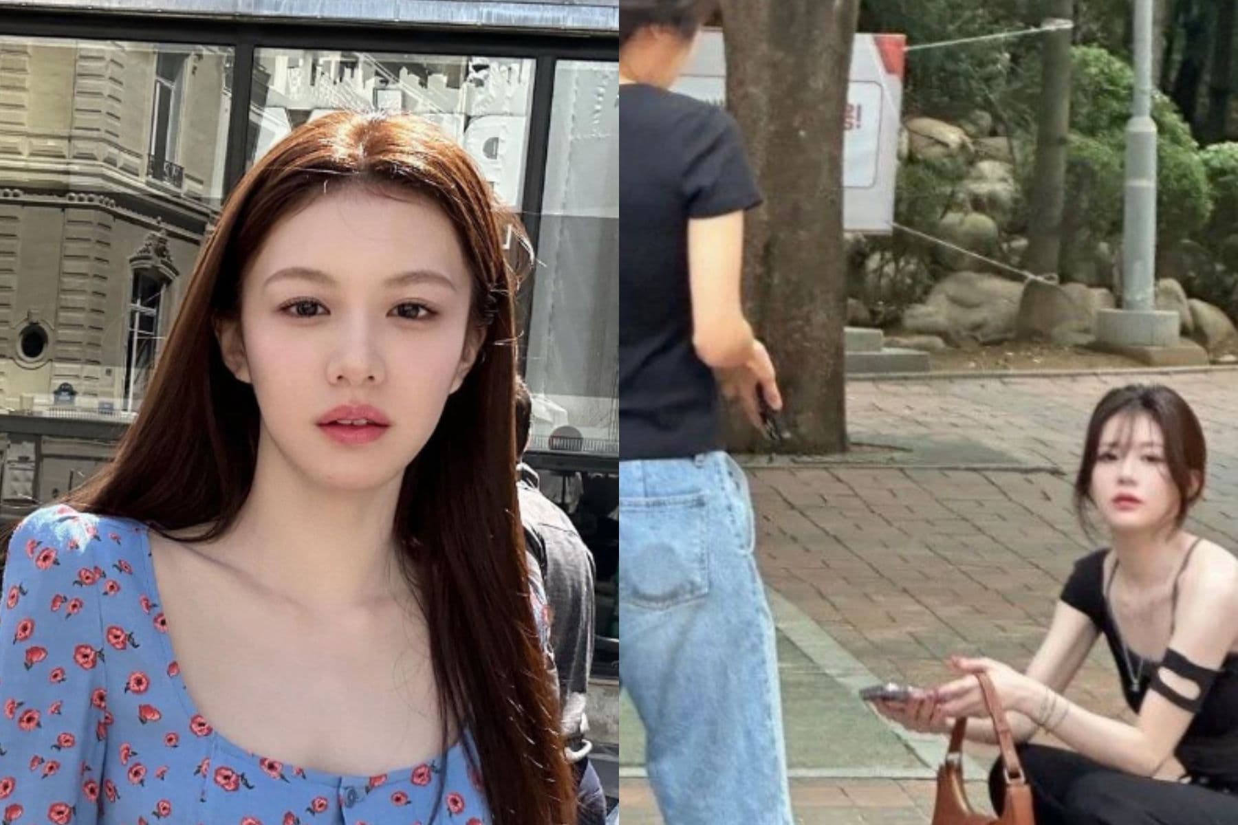 高允貞被網友拍下街頭一幕!隨即引起韓網熱議:「真的是隨手拍的嗎?!」
